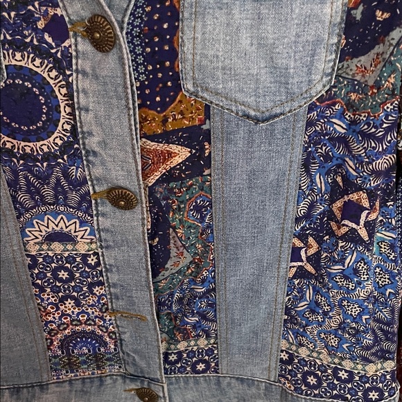 🩵✨ DESIGUAL Patchwork Jacket NWOT Size 40 - Picture 11 of 14